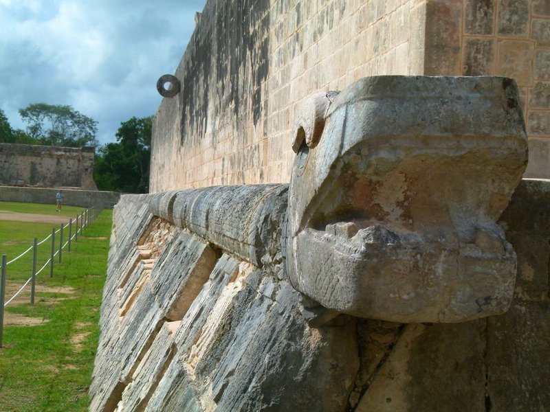 Mayan Ballgame Court Marker Sculptures