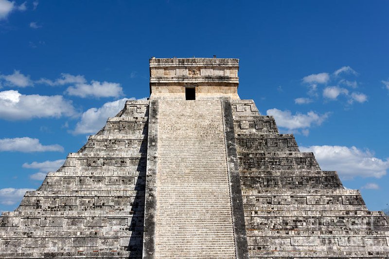 Mayan Pyramid At Chichen Itza