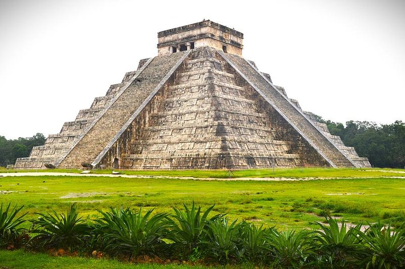Mayan Pyramid At Chichen Itza