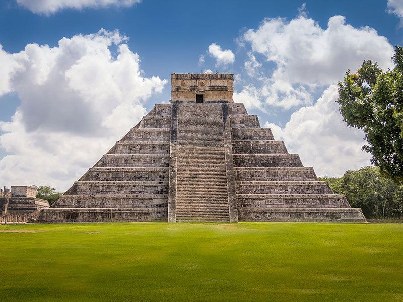 Mayan Pyramid At Chichen Itza