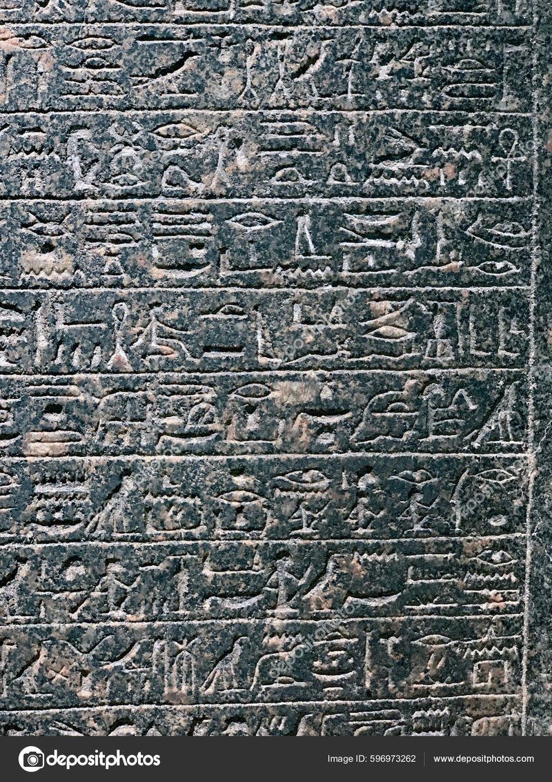 Mayan Stela With Hieroglyphs