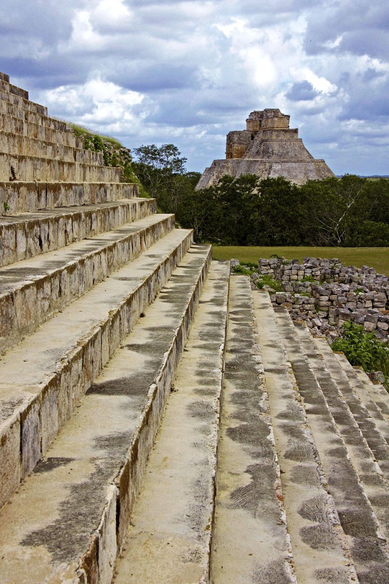 Mayan Step Pyramid At Uxmal