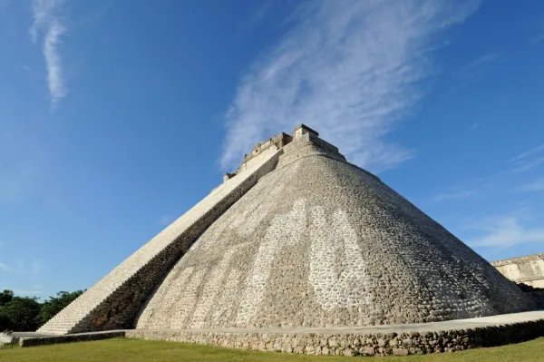 Mayan Step Pyramid At Uxmal