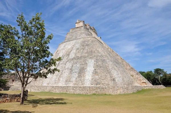 Mayan Step Pyramid At Uxmal