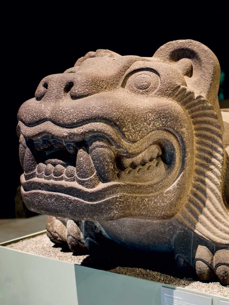 Mesoamerican Jaguar Deity Sculpture