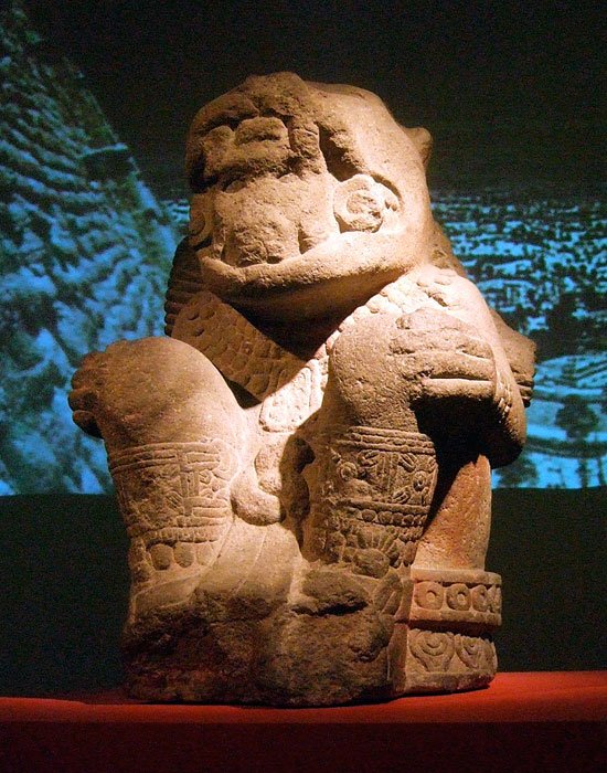 Mesoamerican Jaguar Deity Sculpture