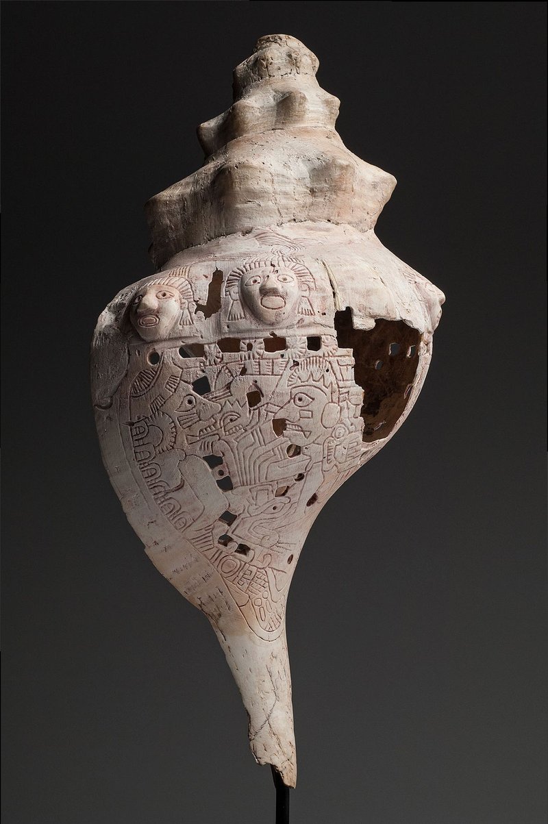 Mesoamerican Shell Trumpet Artifacts