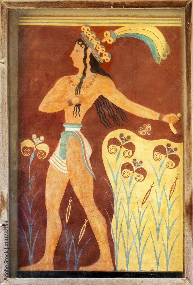 Minoan Frescoes From Knossos Palace