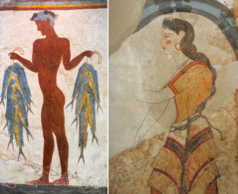 Minoan Marine Fresco From Akrotiri
