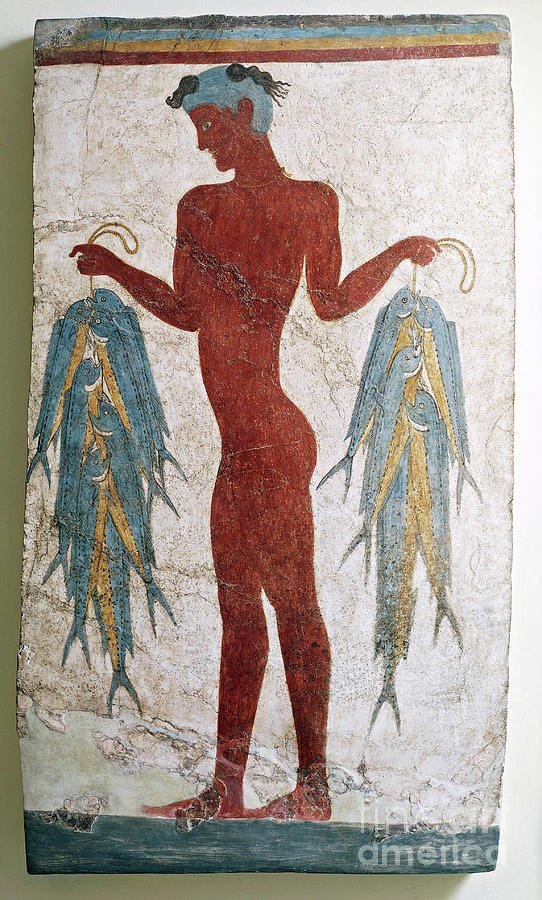 Minoan Marine Fresco From Akrotiri