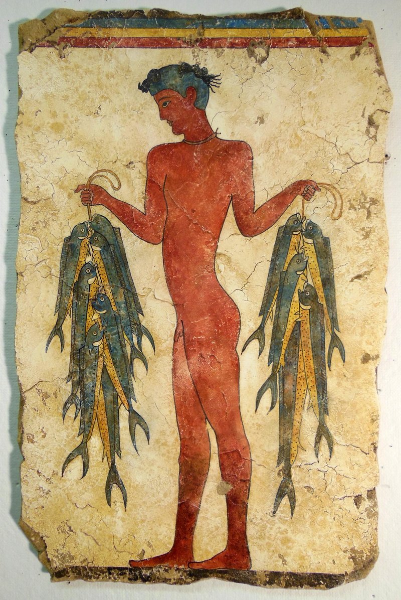 Minoan Marine Fresco From Akrotiri