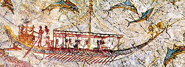 Minoan Marine Fresco From Akrotiri
