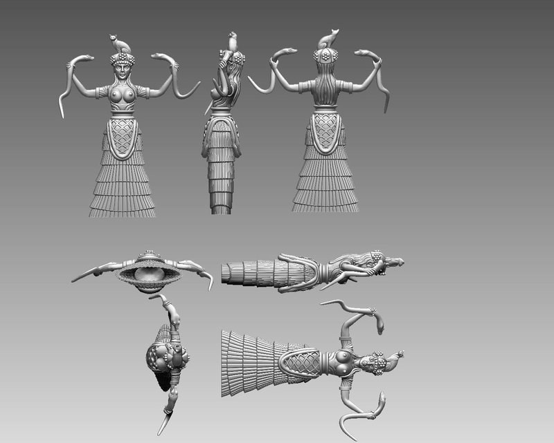 Minoan Snake Goddess Figurines