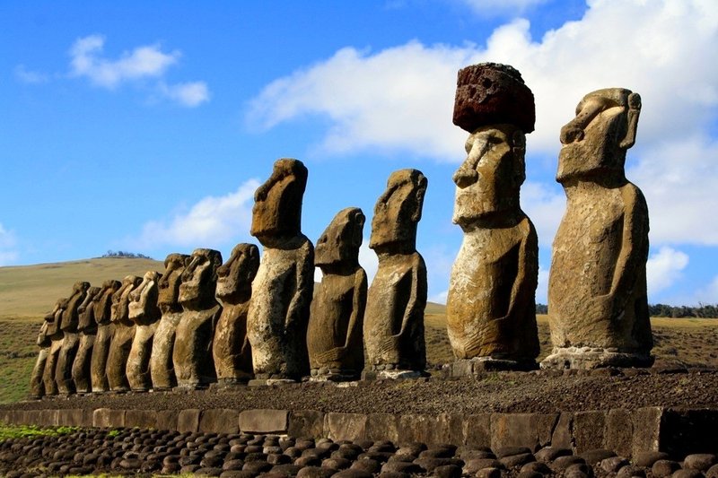 Moai Statues On Easter Island