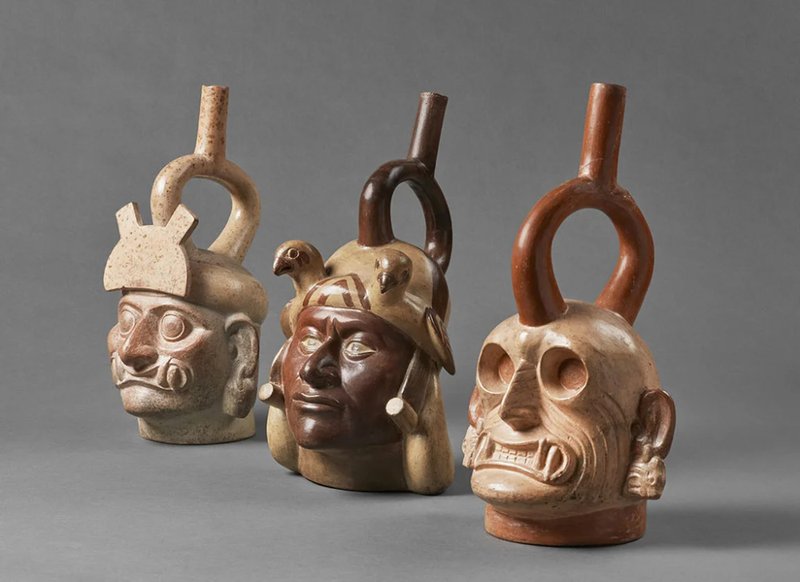 Moche Portrait Vessels From Peru