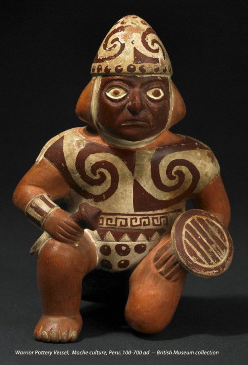 Moche Warrior Pottery Figures<span class=