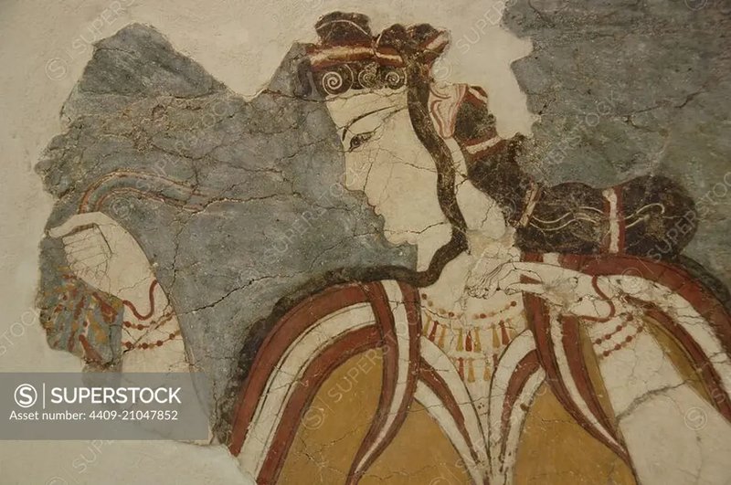 Mycenaean Fresco Of Griffins