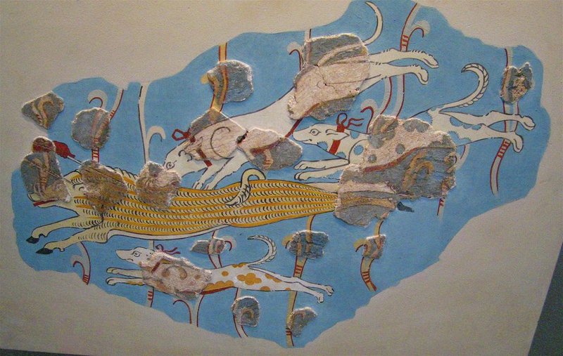 Mycenaean Fresco Of Griffins