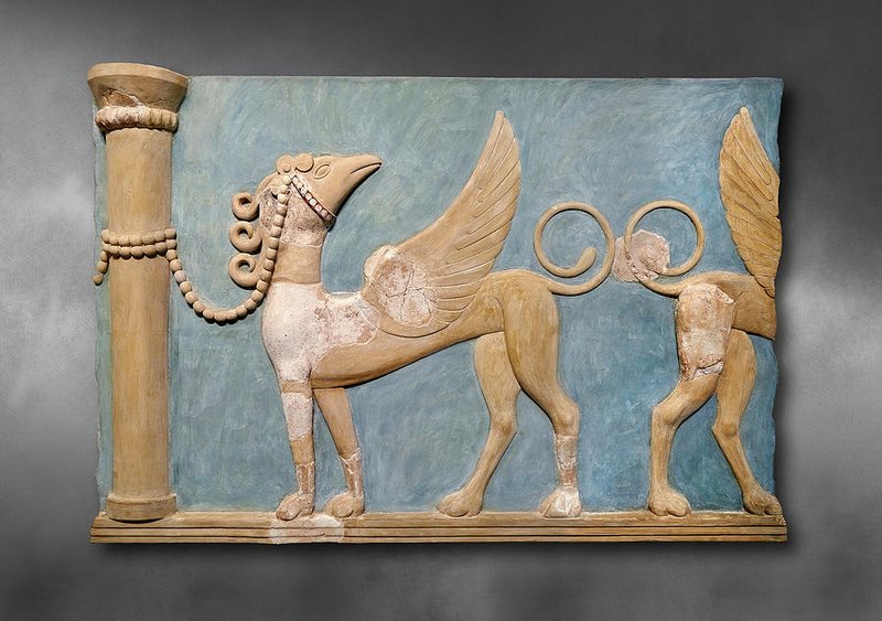 Mycenaean Fresco Of Griffins