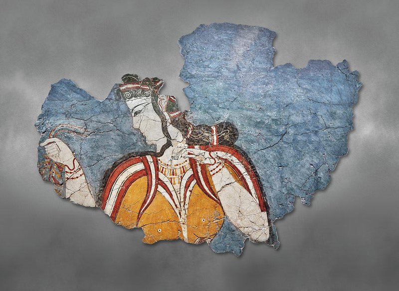 Mycenaean Fresco Of Griffins