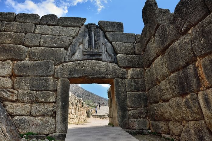 Mycenaean Lion Gate Sculpture
