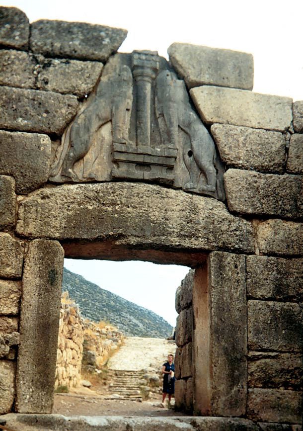 Mycenaean Lion Gate Sculpture