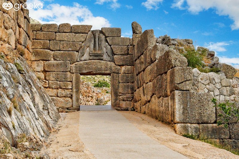 Mycenaean Lion Gate Sculpture