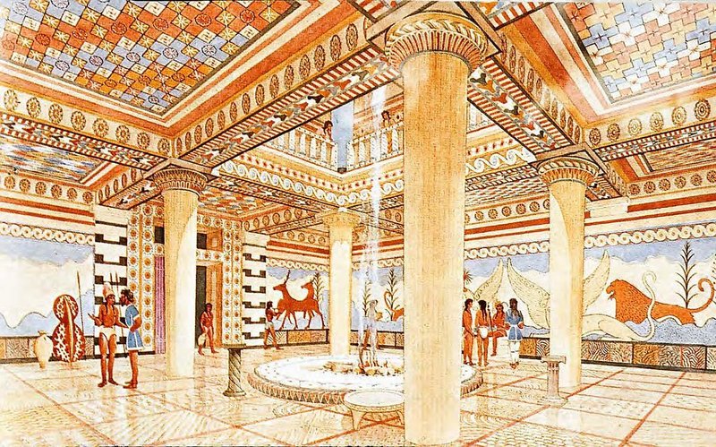 Mycenaean Palace Megaron Ruins