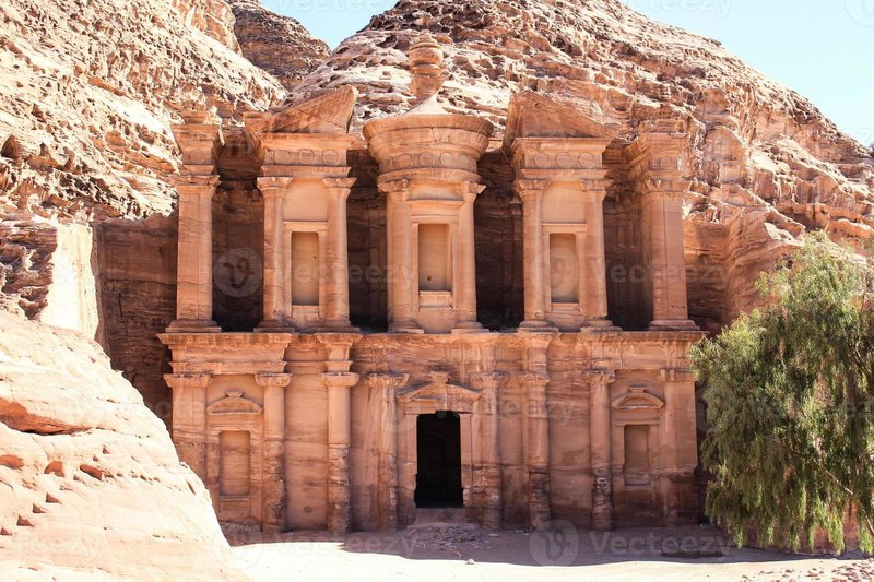 Nabataean Carved Stairways In Petra