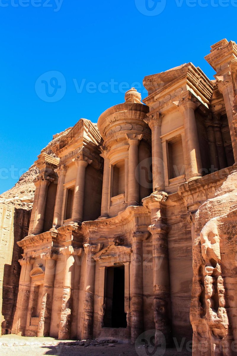 Nabataean Carved Stairways In Petra<span class=