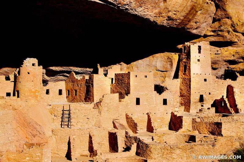 Native American Cliff Dwellings In Mesa Verde<span class=