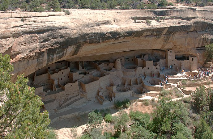 Native American Cliff Dwellings In Mesa Verde