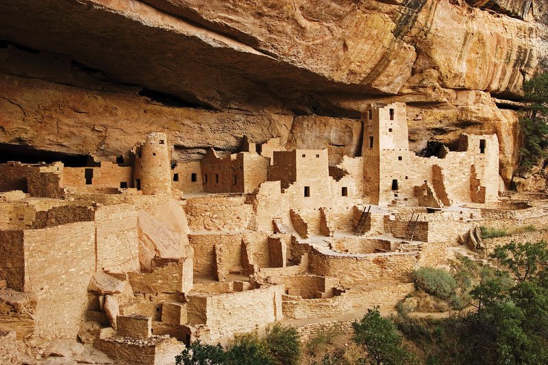 Native American Cliff Dwellings In Mesa Verde