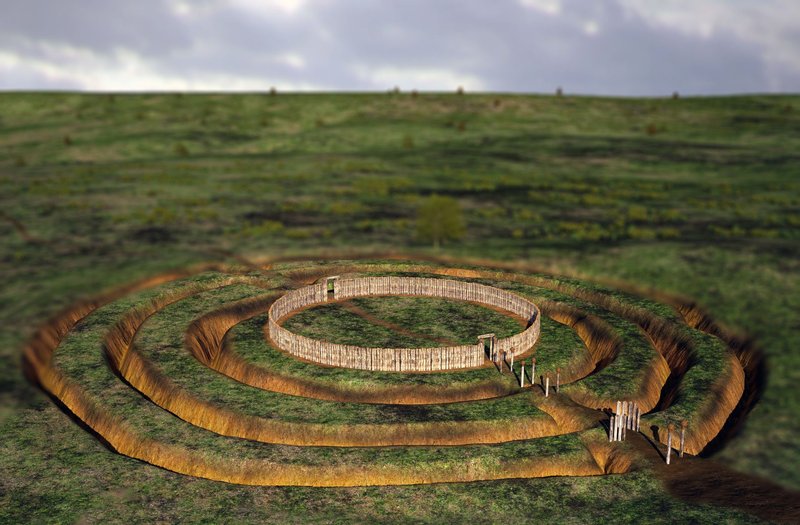 Neolithic Circular House Reconstructions<span class=