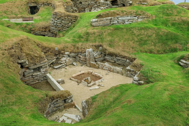 Neolithic Settlement Remains At Skara Brae