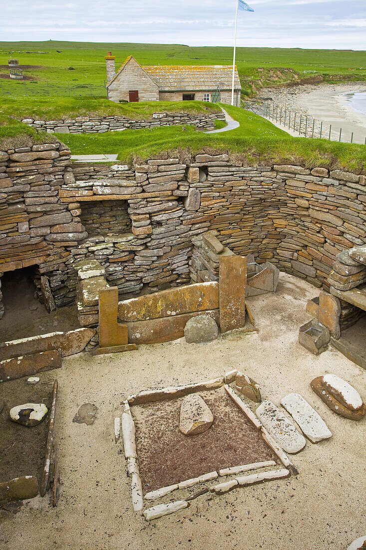 Neolithic Settlement Remains At Skara Brae