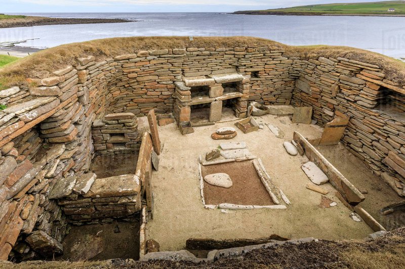 Neolithic Settlement Remains At Skara Brae