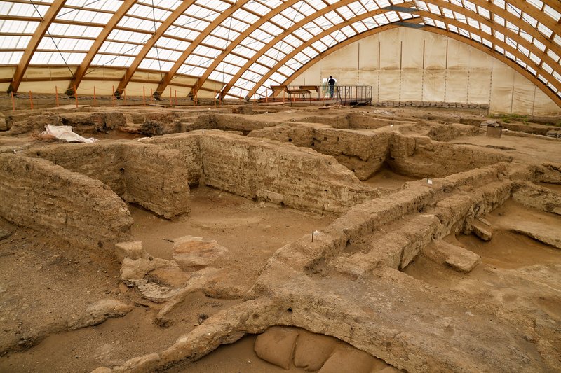 Neolithic Village Remains At Çatalhöyük<span class=