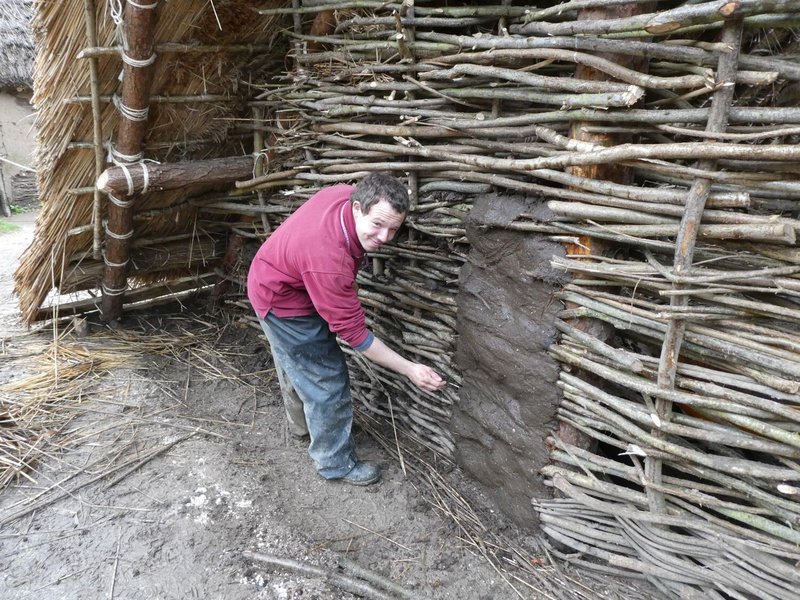 Neolithic Wattle And Daub House Reconstruction