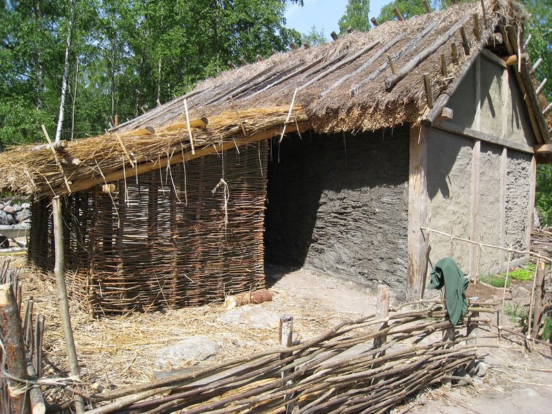 Neolithic Wattle And Daub House Reconstruction