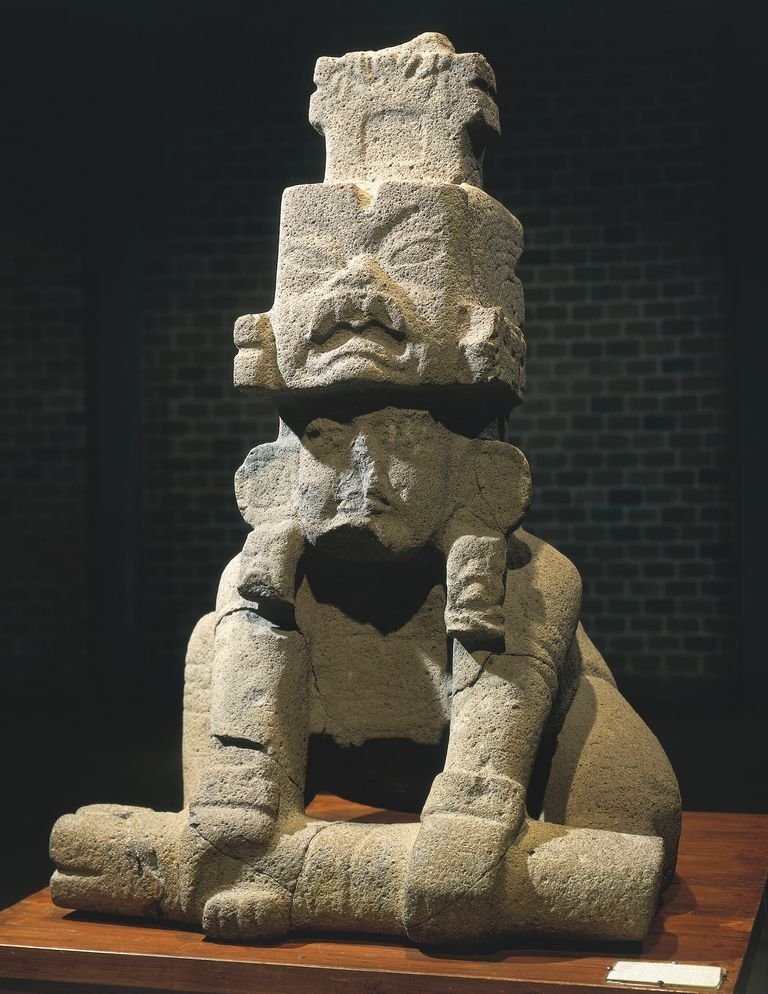Olmec Altar With Jaguar Motif<span class=