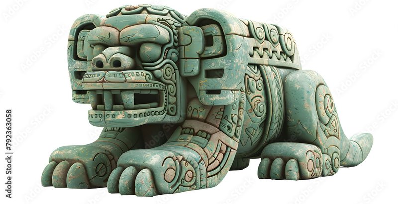 Olmec Altar With Jaguar Motif
