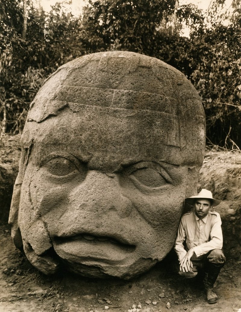 Olmec Colossal Head Carvings<span class=