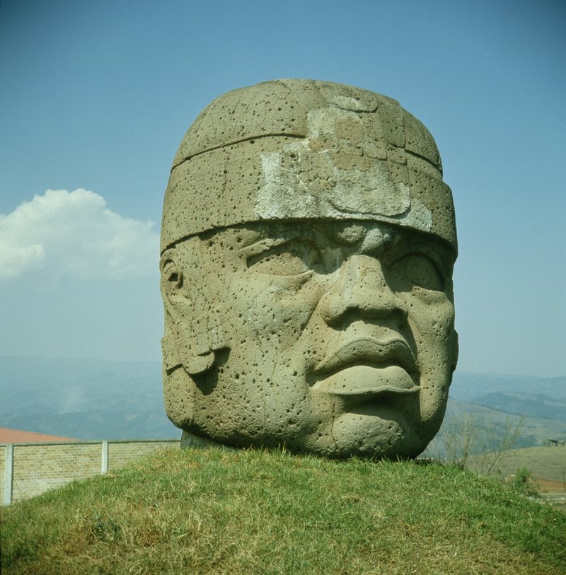 Olmec Colossal Head Carvings