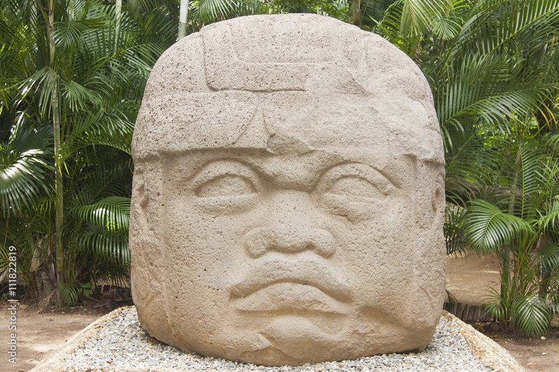 Olmec Colossal Head Carvings