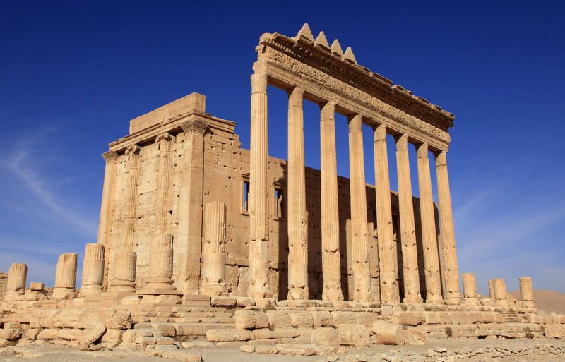 Palmyra Temple Ruins In Syria