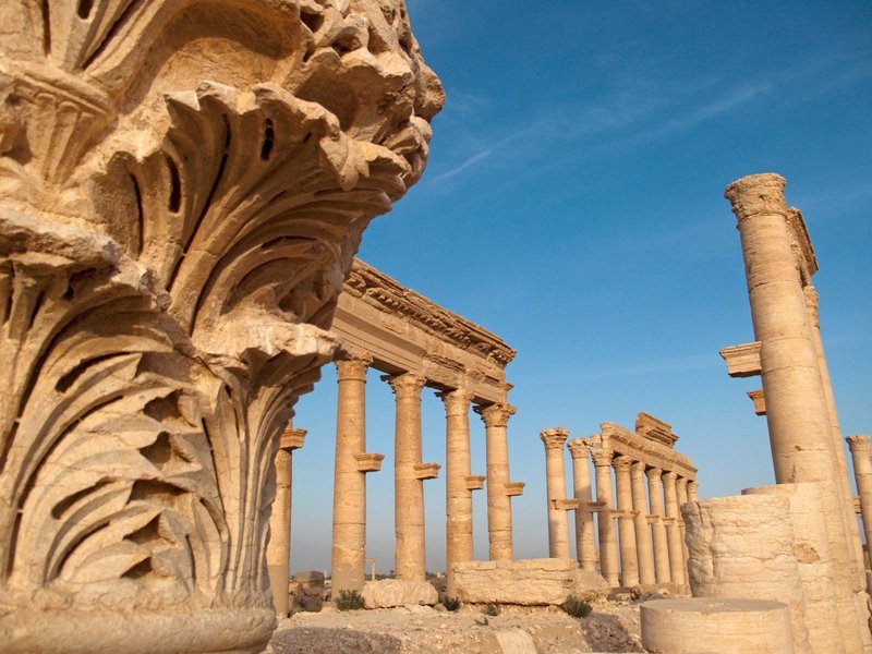 Palmyra Temple Ruins In Syria
