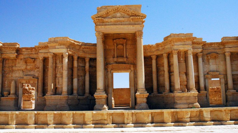 Palmyra Temple Ruins In Syria