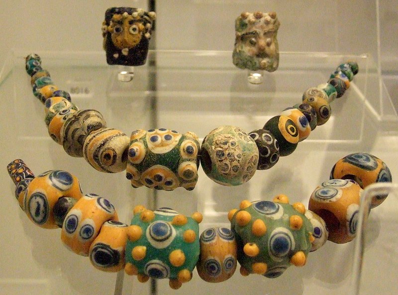 Phoenician Glass Bead Artifacts<span class=