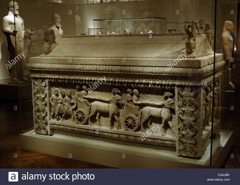 Phoenician Stone Sarcophagus Carvings<span class=